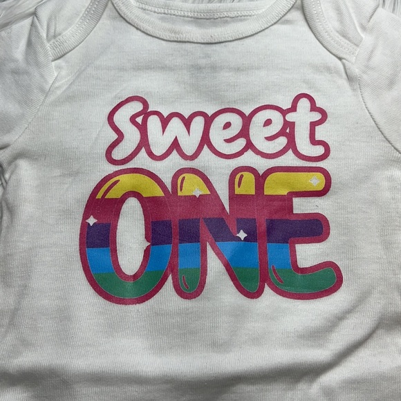 Sweet one onsies and sprinkle skirted Bummie - Picture 3 of 4